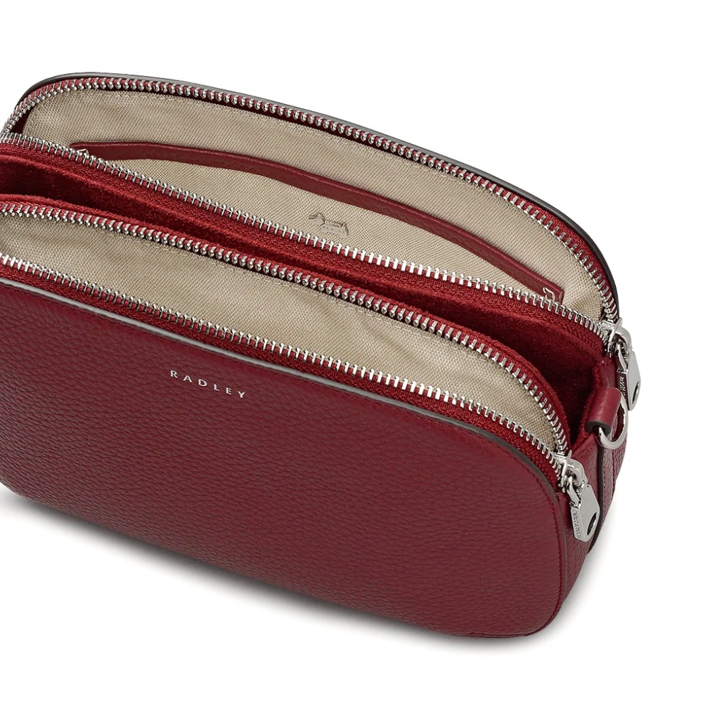 RADLEY London Dukes Place Multi-Compartment Leather Crossbody Bag - Carmine - Picture 4 of 5
